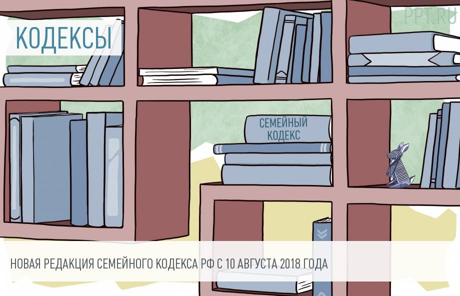 Изменения Семейного кодекса РФ с 10 августа 2018 года